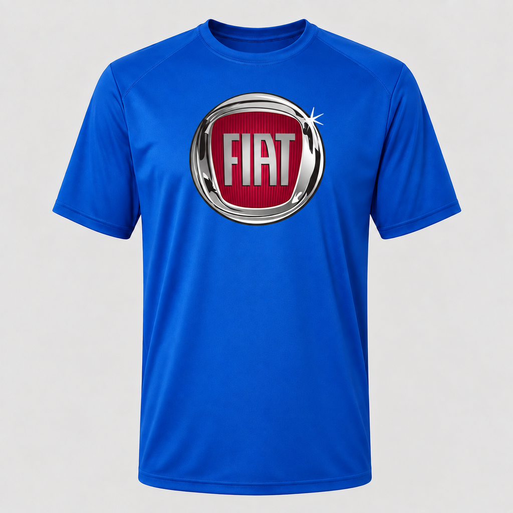 Fiat polyester T-shirt — Blue — original logo