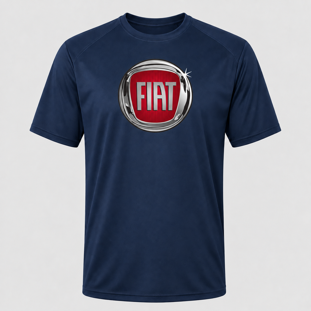Fiat polyester T-shirt — Navy — original logo