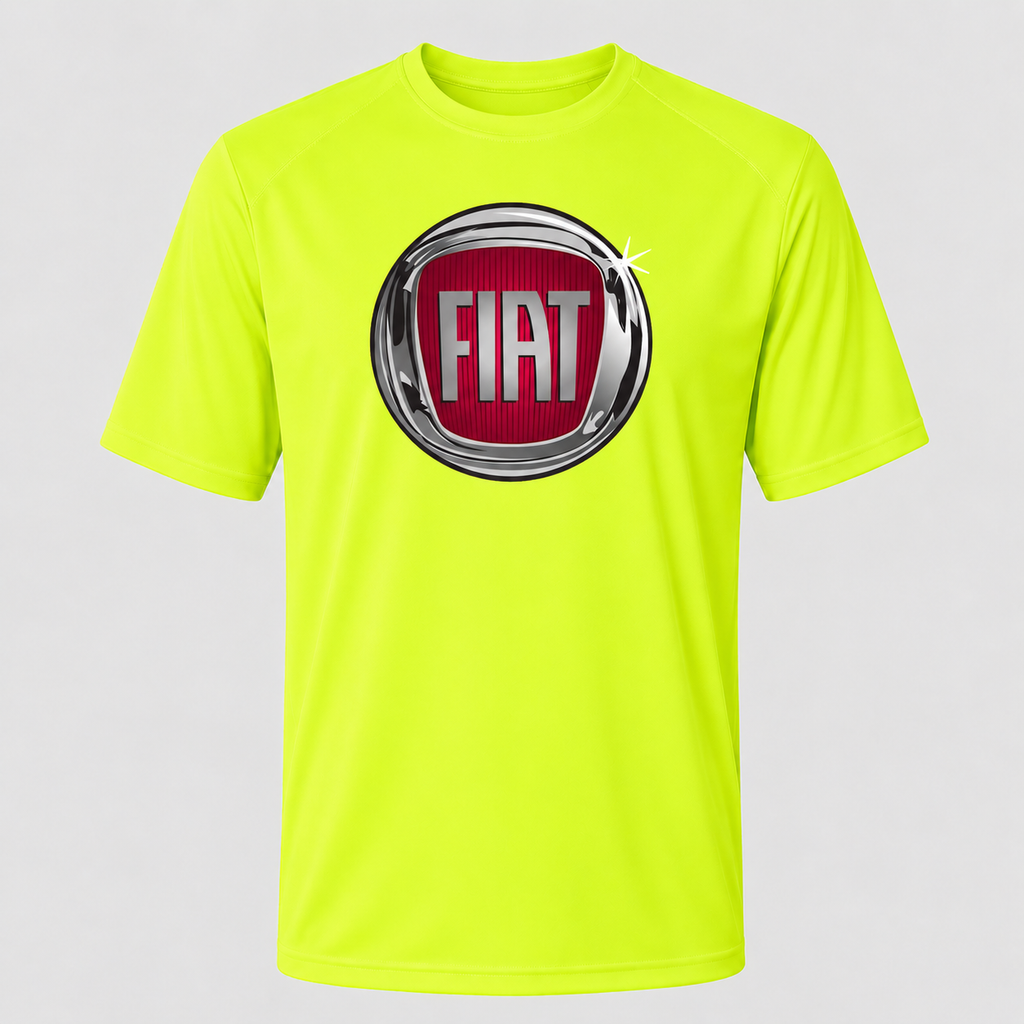 Fiat polyester T-shirt — Safety Green — original logo