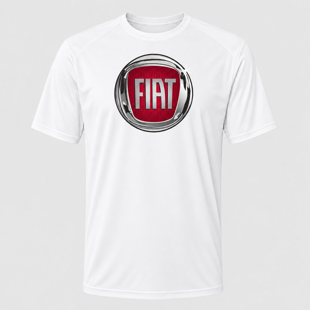 Fiat polyester T-shirt — White — original logo