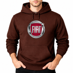 Fiat Brown pullover hoodie front main
