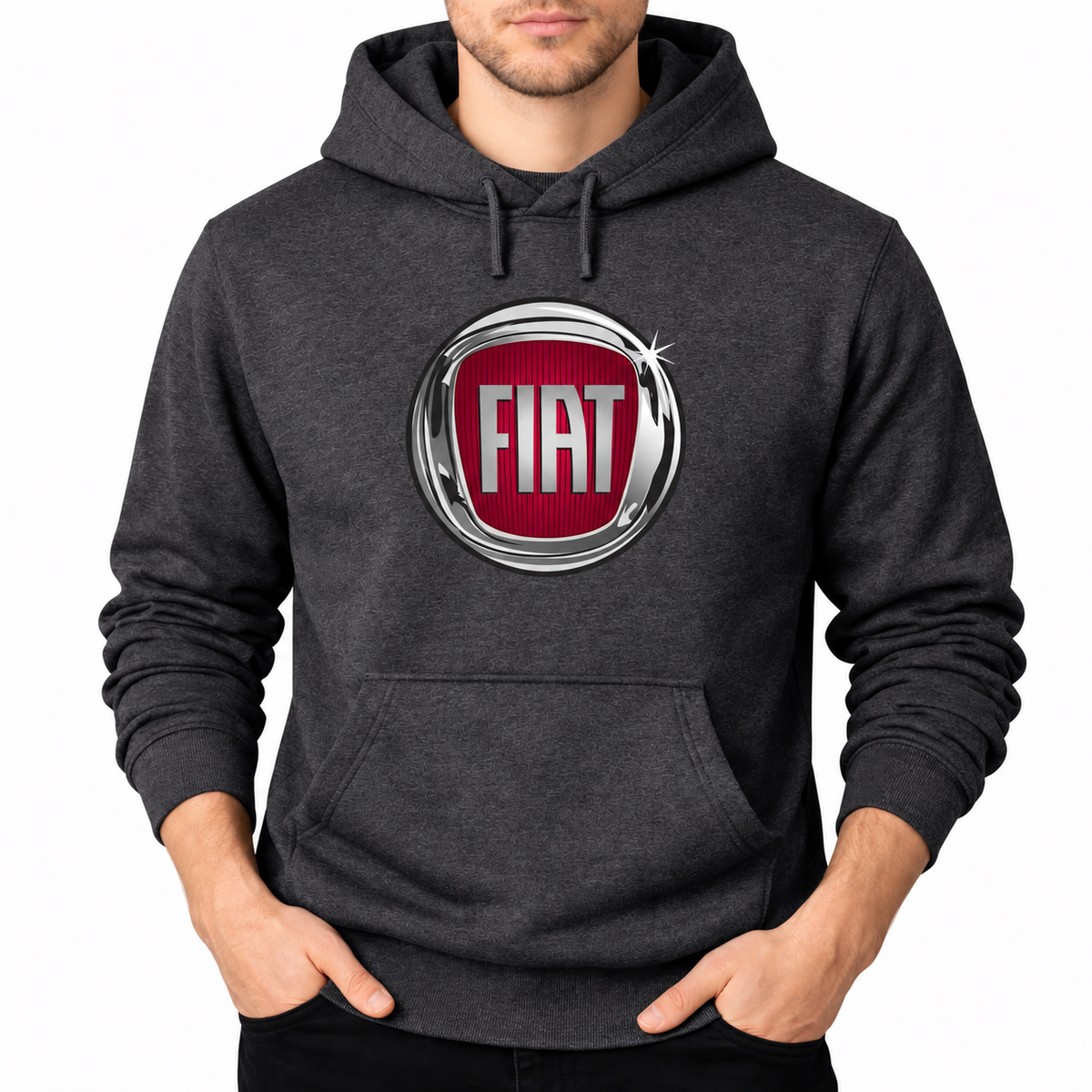 Fiat Dark Heather pullover hoodie front main