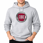 Fiat Grey pullover hoodie front main