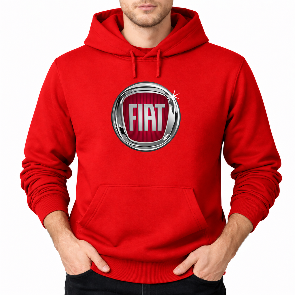 Fiat Red pullover hoodie front main