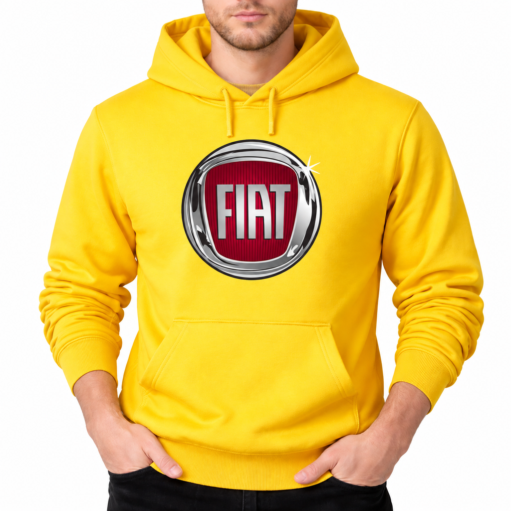 Fiat Yellow pullover hoodie front main