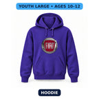 Fiat - Youth Large Hoodie (Ages 10–12) | Color: Purple