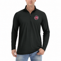 Fiat quarter-zip Black front left-chest heat transfer