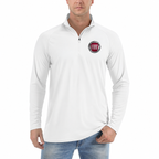 Fiat quarter-zip White front left-chest heat transfer