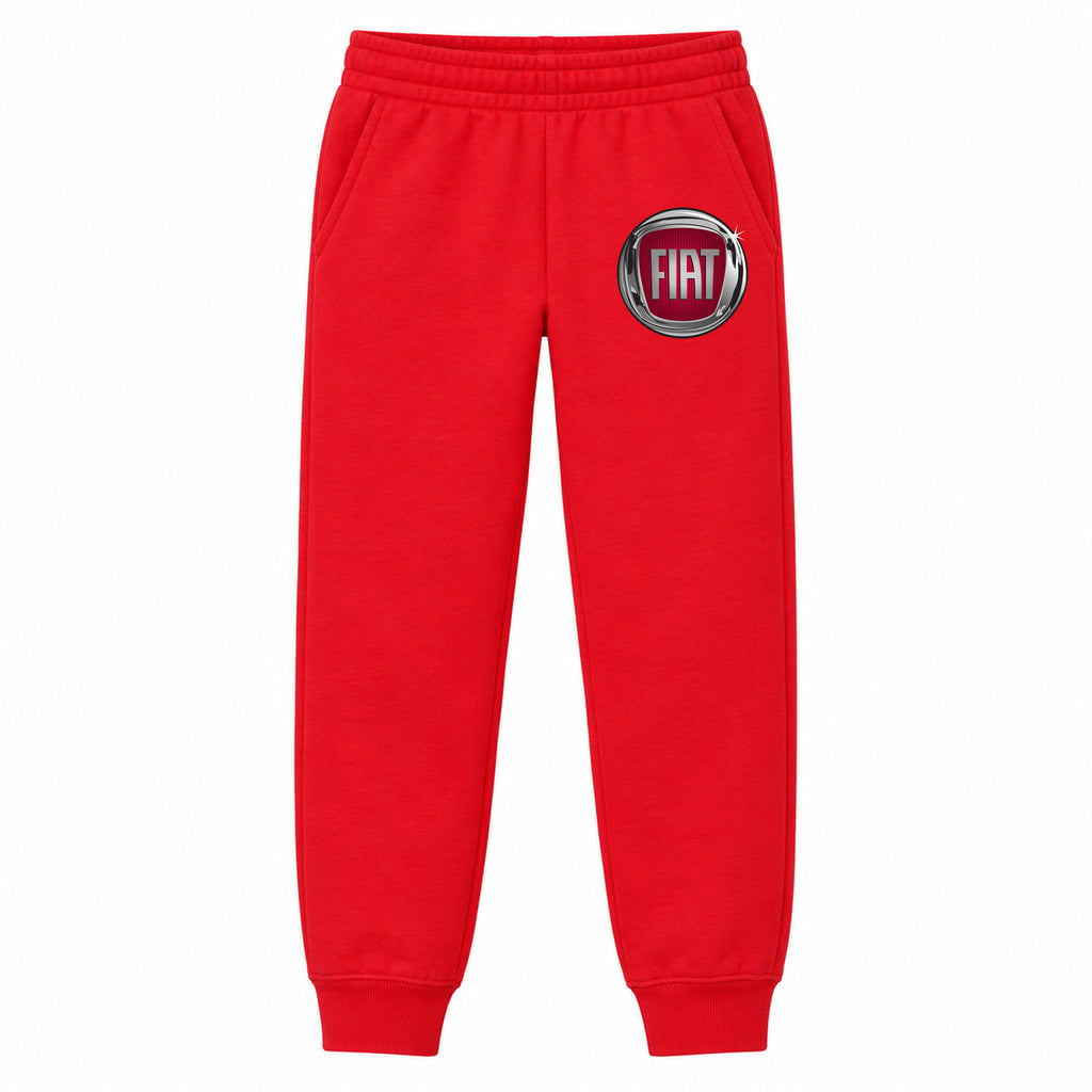 Fiat youth jogger sweatpants in Red, Youth Large ages 10–12