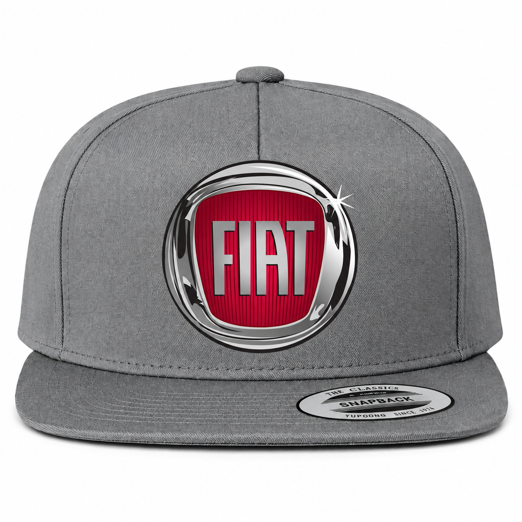 Fiat snapback Grey front centered heat transfer