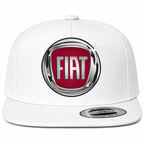 Fiat snapback White front centered heat transfer