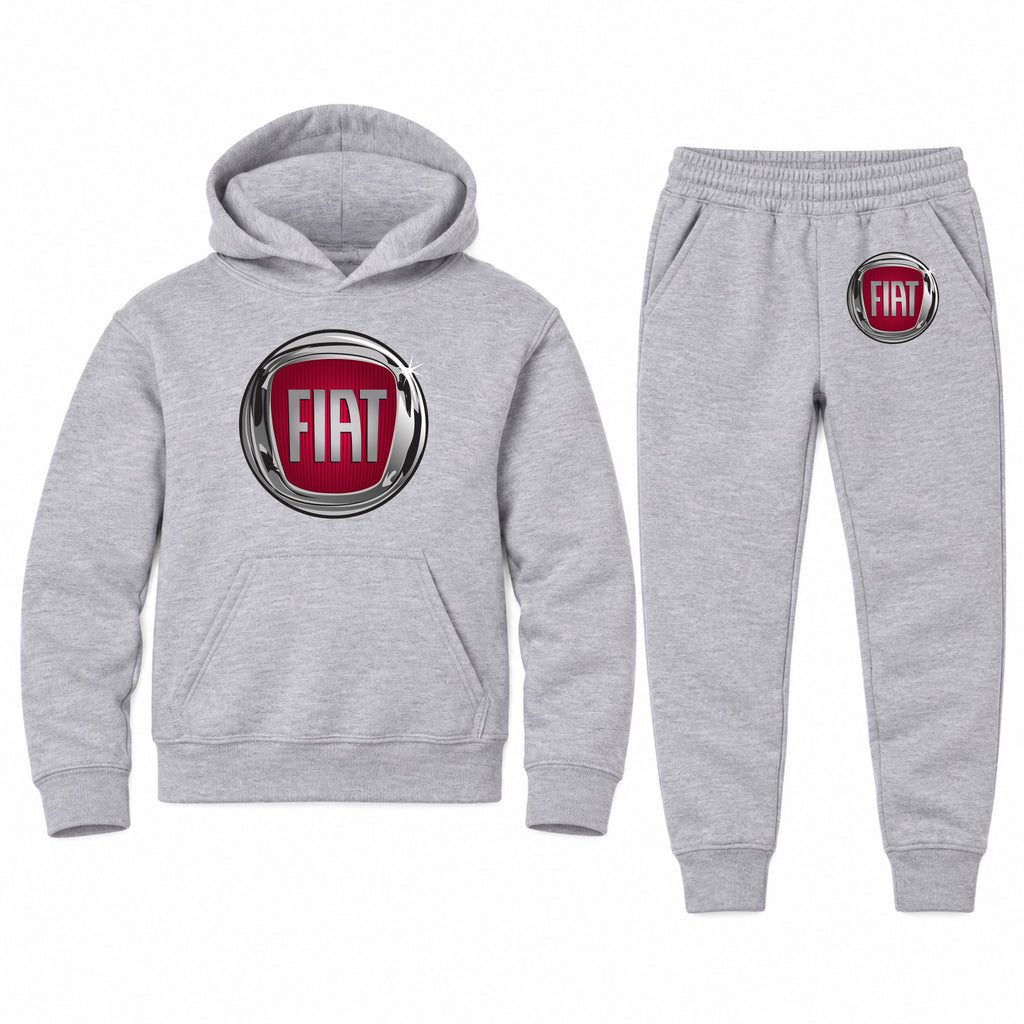Fiat youth hoodie jogger set, Sports Grey, Youth Large ages 10–12