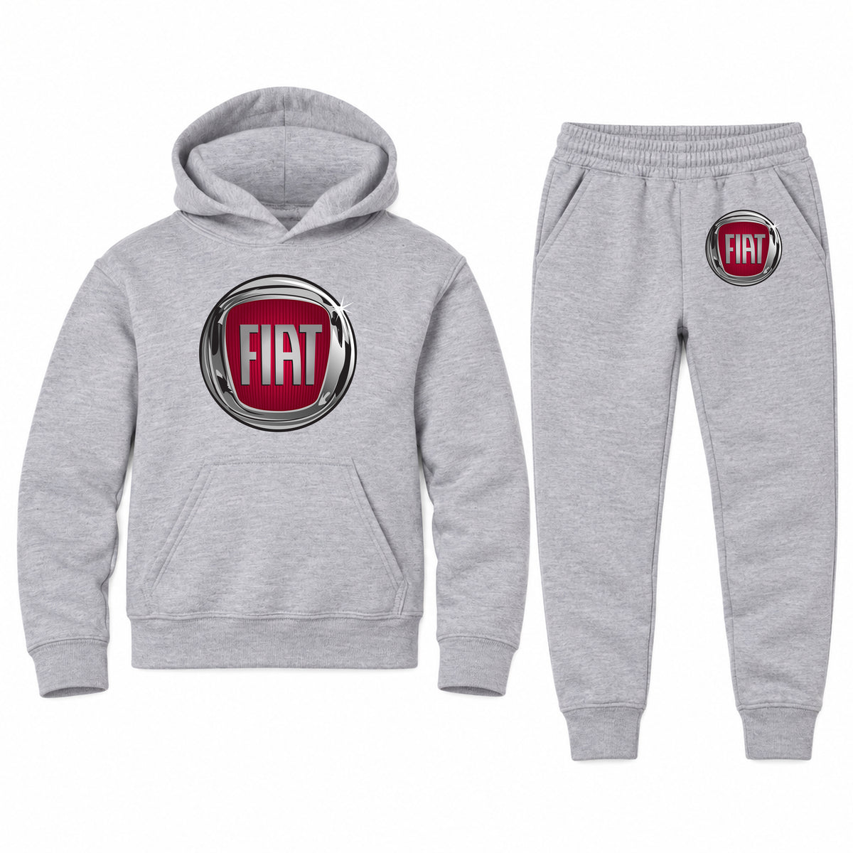 Fiat youth hoodie jogger set, Sports Grey, Youth Large ages 10–12