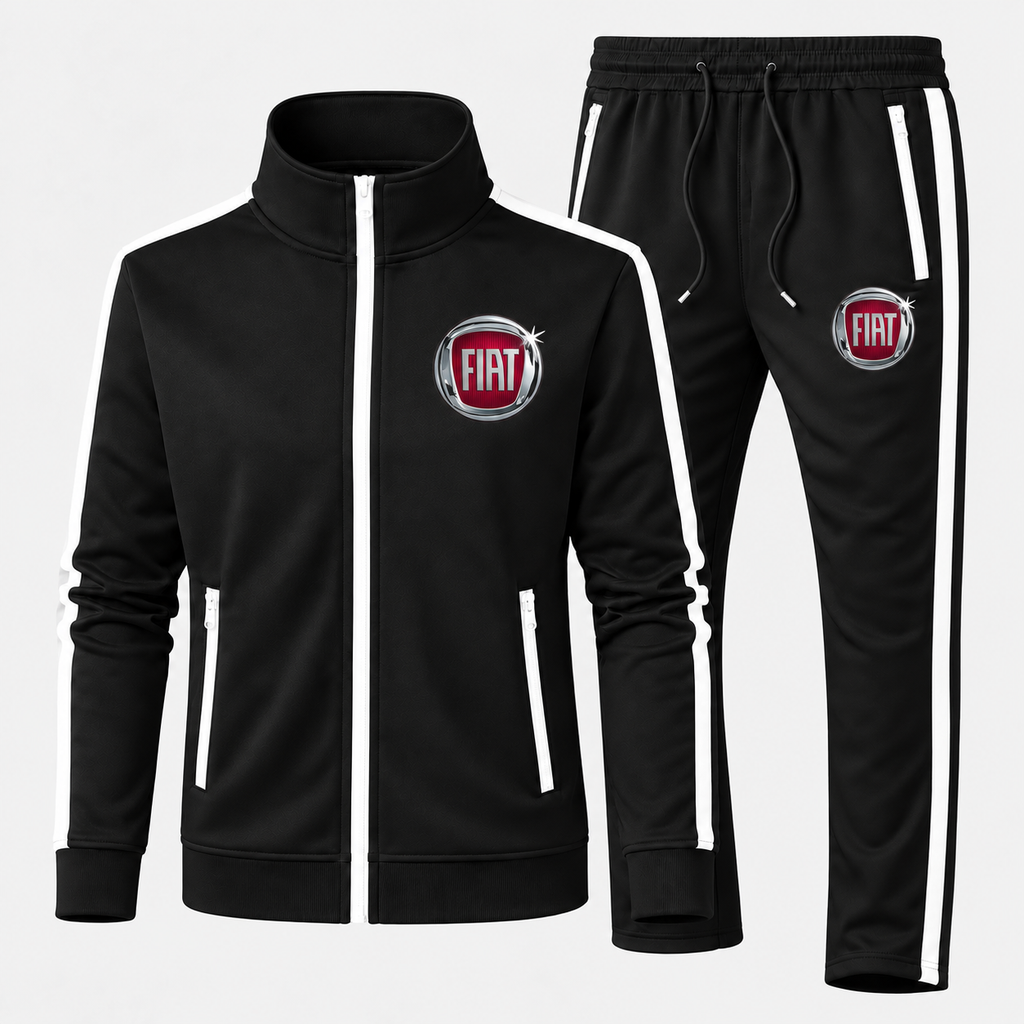 Fiat tracksuit Black front left thigh heat transfer