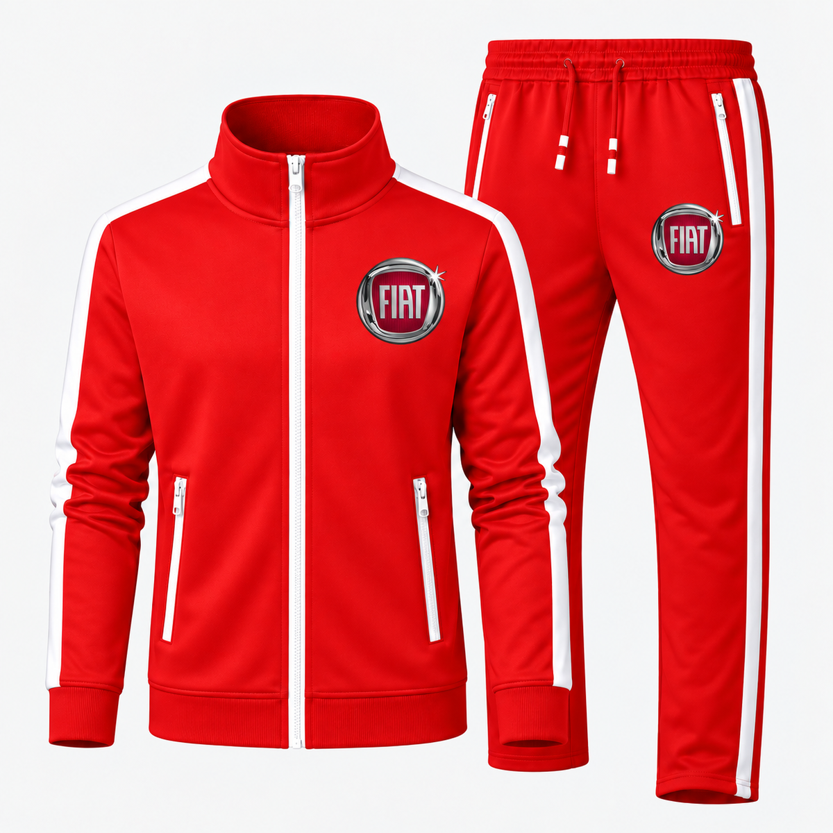 Fiat tracksuit Red front left thigh heat transfer