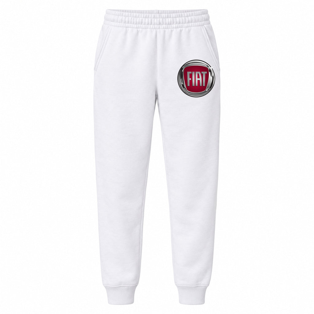 Fiat youth jogger sweatpants in White, Youth Large ages 10–12