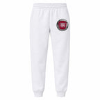 Fiat youth jogger sweatpants in White, Youth Large ages 10–12