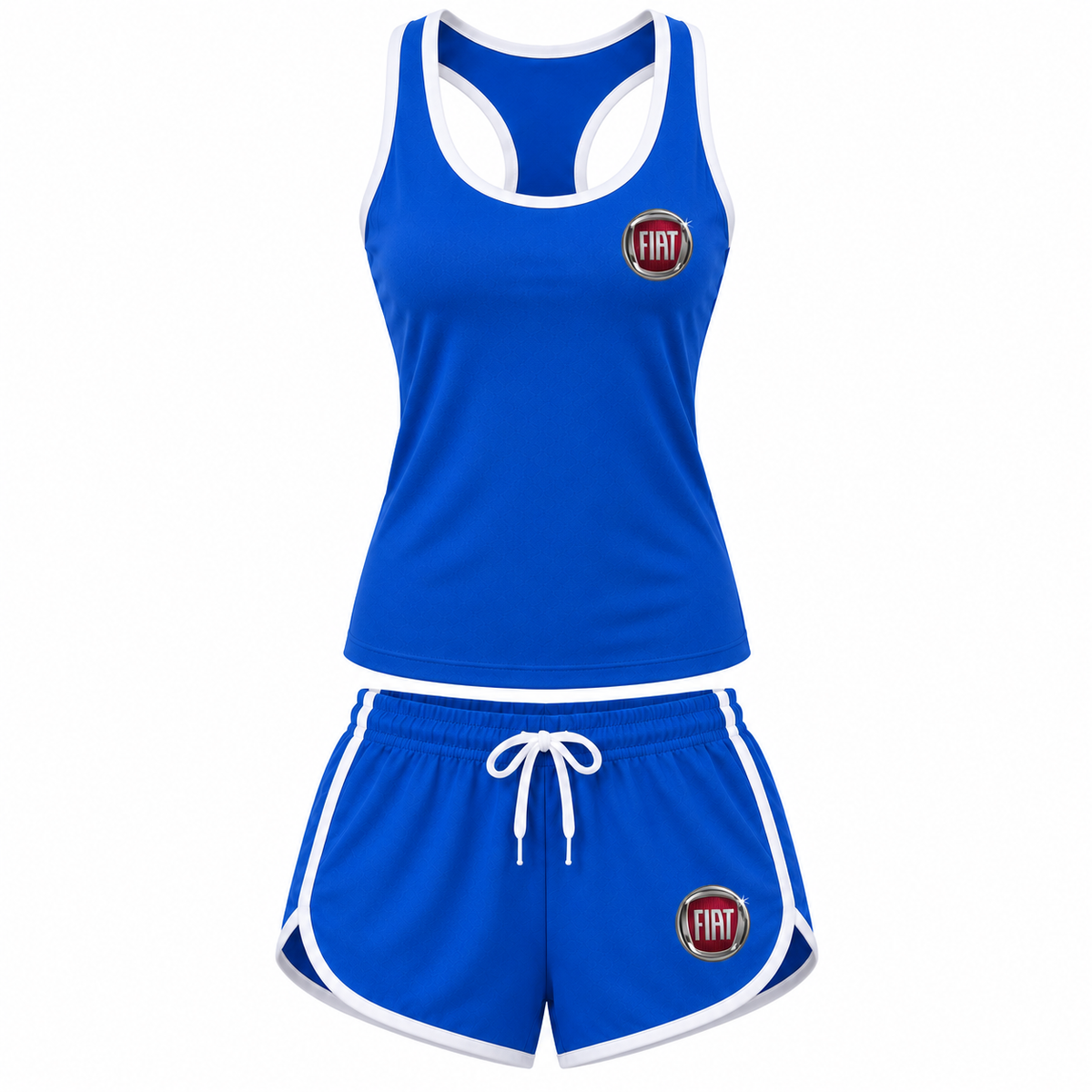 Women's Fiat tanktop and shorts set Blue front