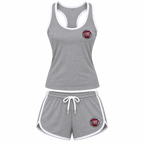 Women's Fiat tanktop and shorts set Grey front