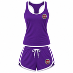Women's Fiat tanktop and shorts set Purple front
