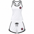 Women's Fiat tanktop and shorts set White front