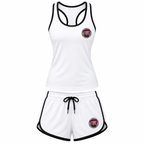 Women's Fiat tanktop and shorts set White front