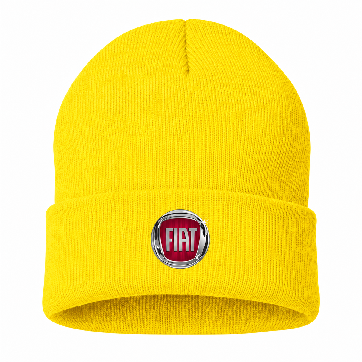 Men's Fiat Beanie Hat — Yellow — clean front main