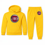 Fiat youth hoodie jogger set, Yellow, Youth Large ages 10–12