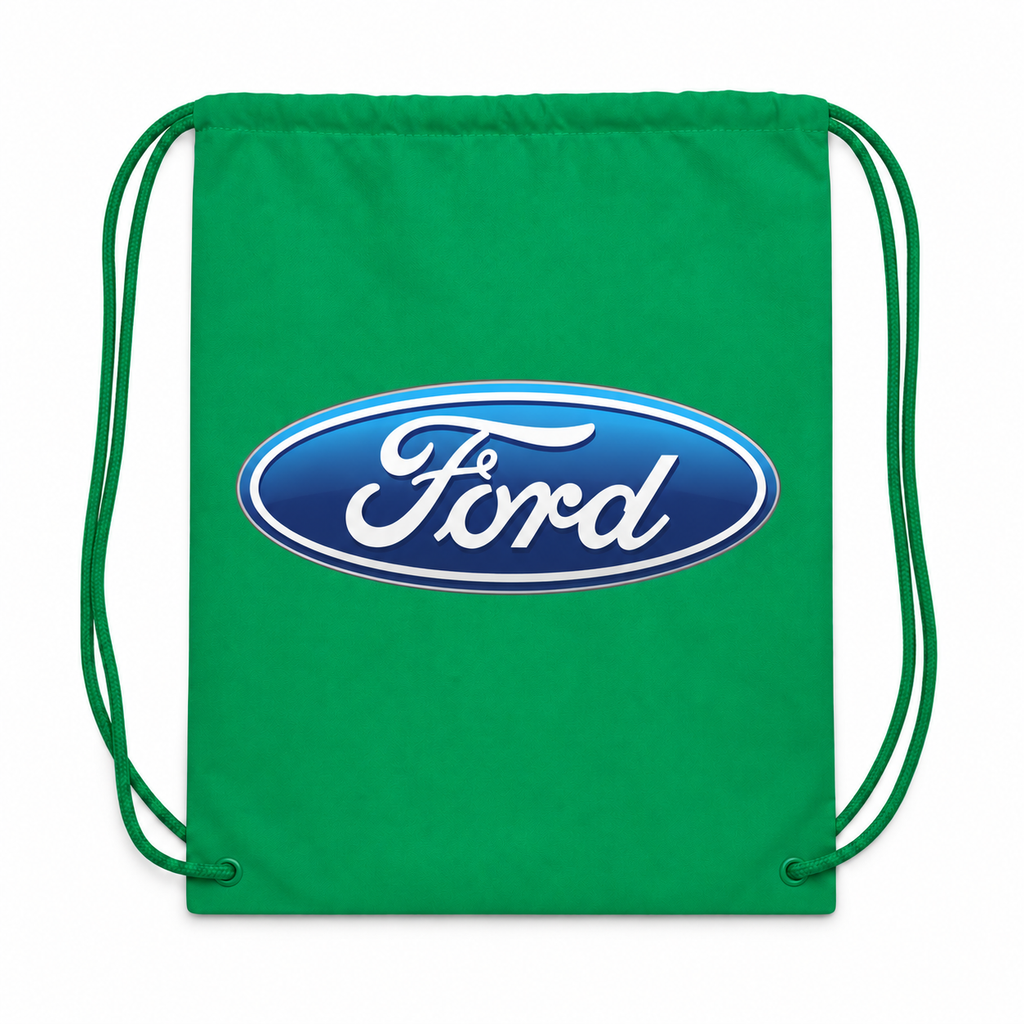 Ford Car Drawstring Bag - Green