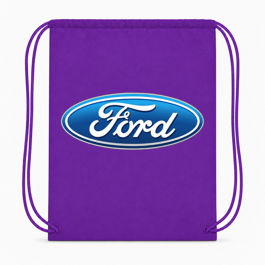 Ford Car Drawstring Bag - Purple