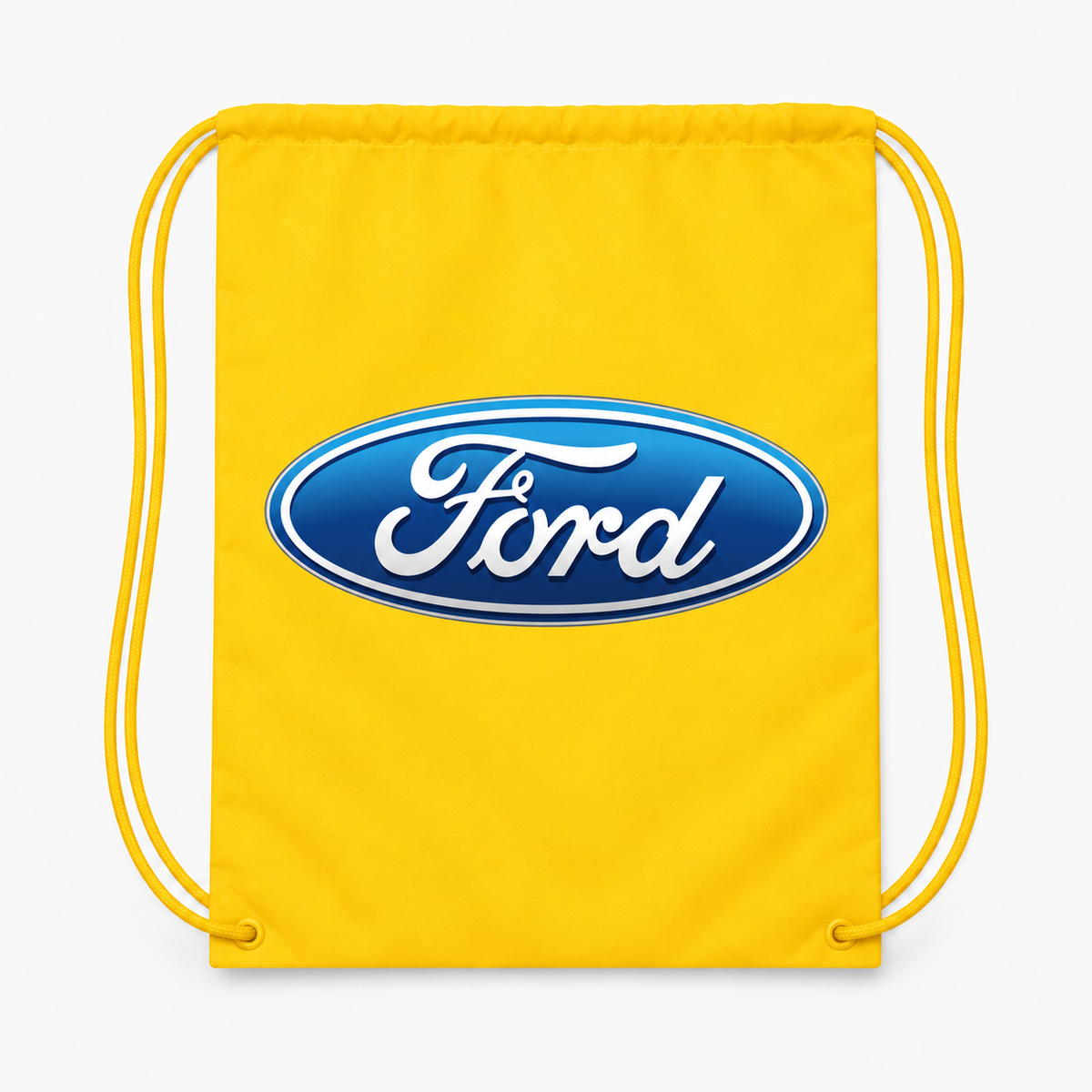 Ford Car Drawstring Bag - Yellow