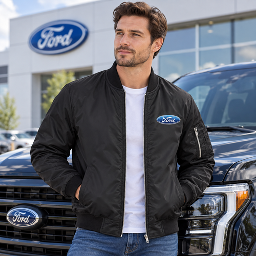 Men’s Ford Car Lightweight Bomber Jacket Windbreaker Softshell Varsity Jacket Coat