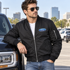 Men’s Ford Car Lightweight Bomber Jacket | Color: Black | Image 3 | Outdoor Lifestyle