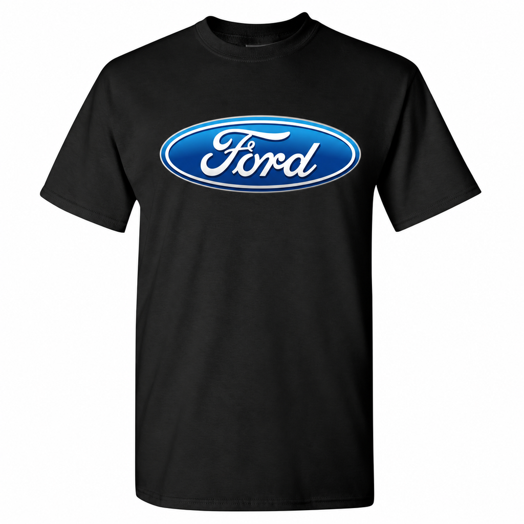 Men’s Ford Car Cotton T-Shirt - Black