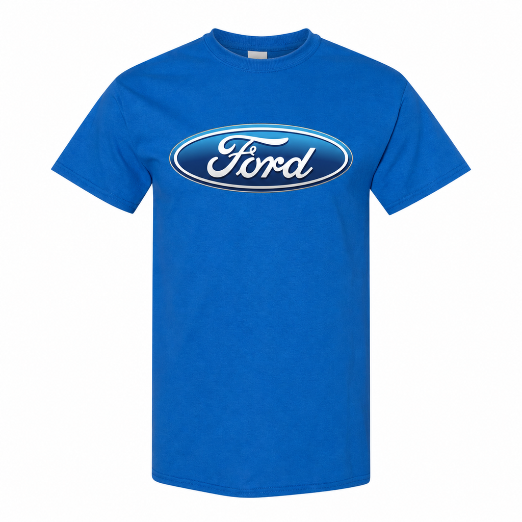 Men’s Ford Car Cotton T-Shirt - Blue