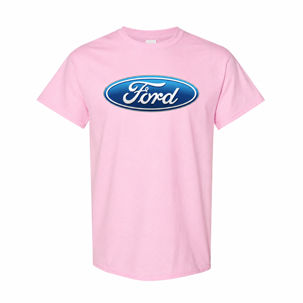 Men’s Ford Car Cotton T-Shirt - Pink