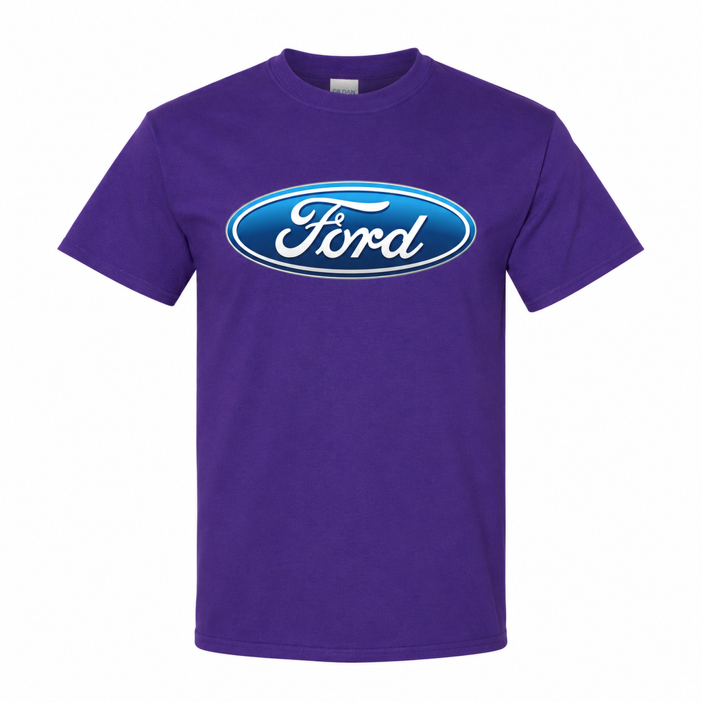 Men’s Ford Car Cotton T-Shirt - Purple