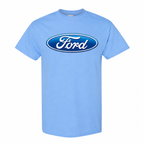 Men’s Ford Car Cotton T-Shirt - Sky Blue