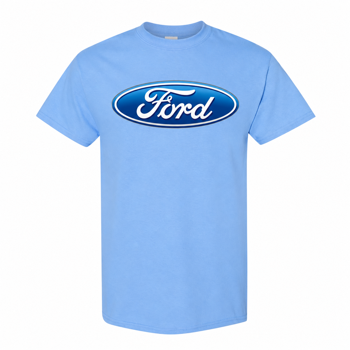 Men’s Ford Car Cotton T-Shirt - Sky Blue