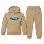 Ford youth hoodie jogger set, Khaki, Youth Large ages 10–12