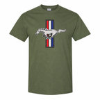 Ford Mustang New Army Green cotton t-shirt main front view