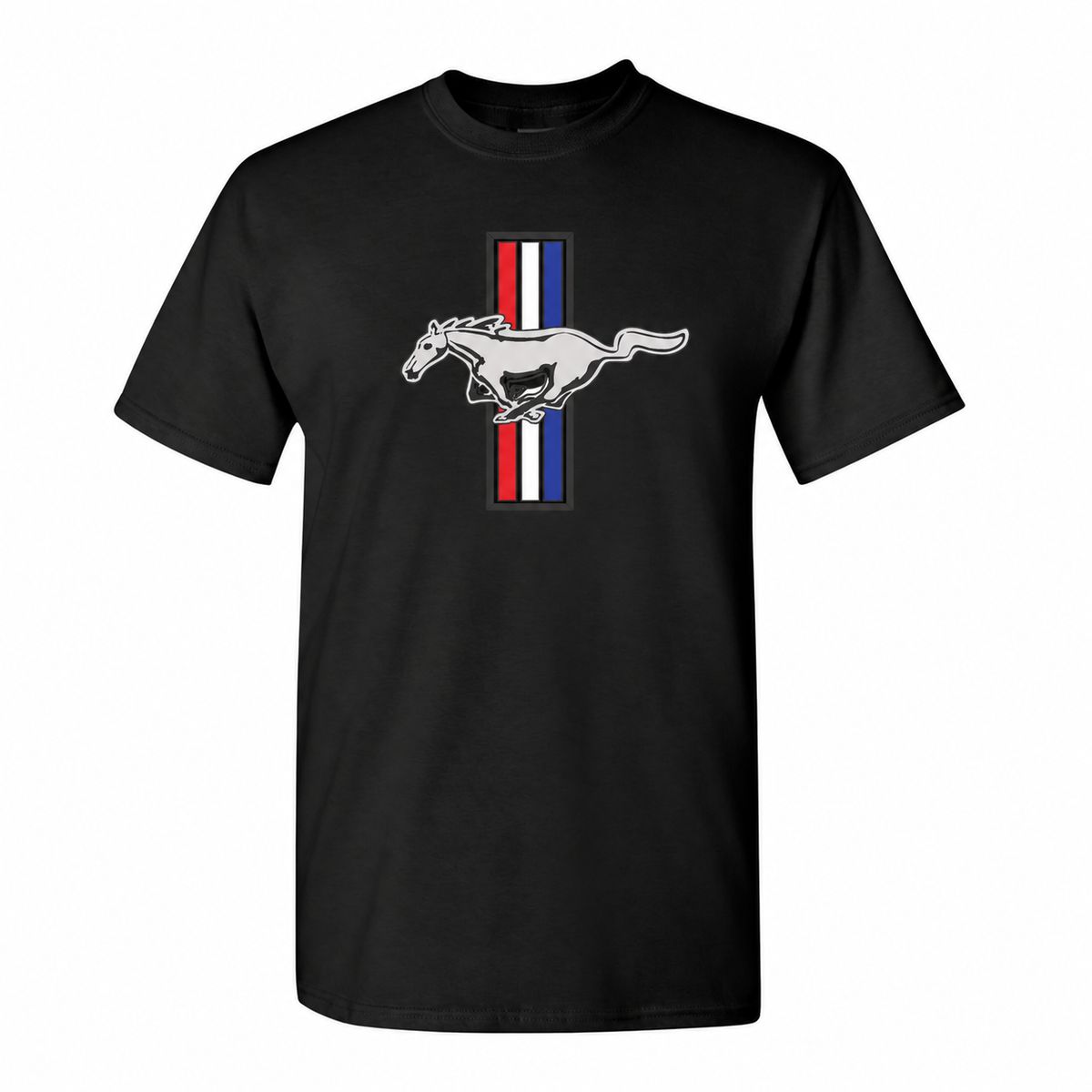 Ford Mustang New Black cotton t-shirt main front view
