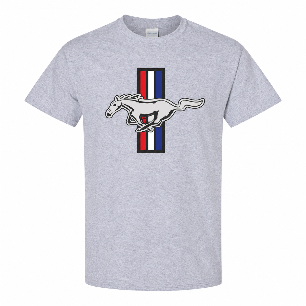 Ford Mustang New Gray cotton t-shirt main front view