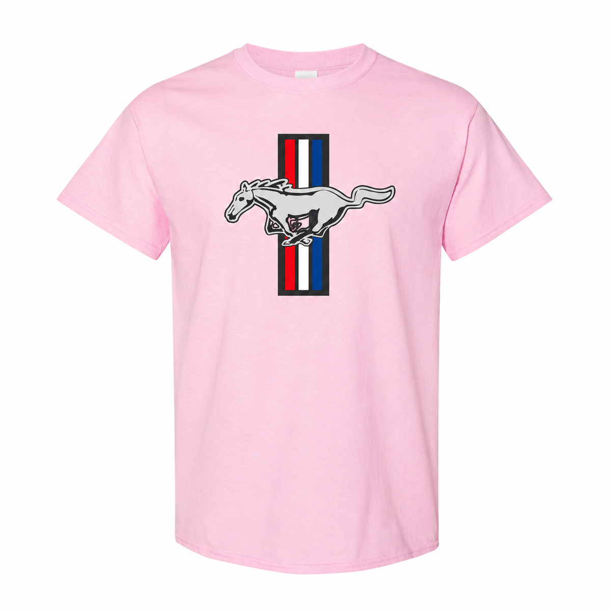 Ford Mustang New Pink cotton t-shirt main front view