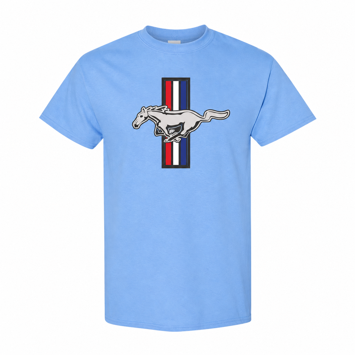 Ford Mustang New Sky Blue cotton t-shirt main front view