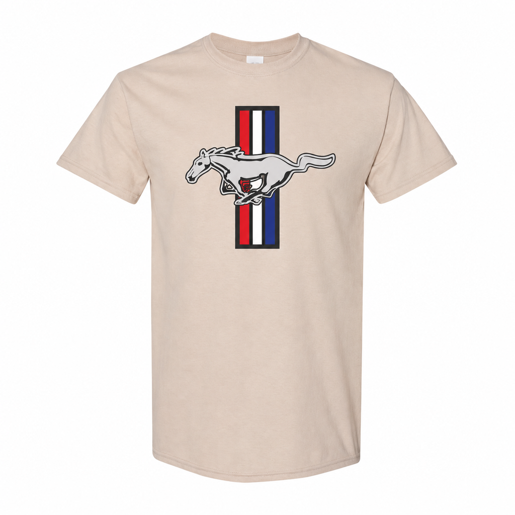Ford Mustang New Tan cotton t-shirt main front view