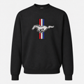 Ford Mustang New Black crewneck sweatshirt front