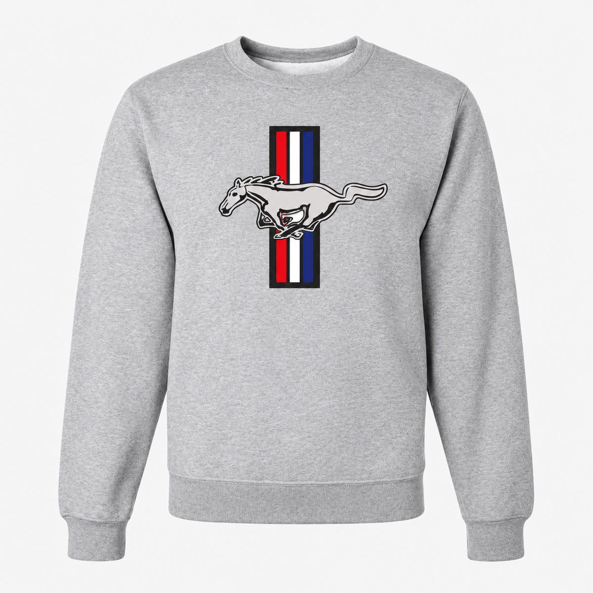 Ford Mustang New Grey crewneck sweatshirt front