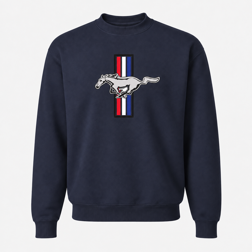 Ford Mustang New Navy crewneck sweatshirt front