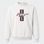 Ford Mustang New White crewneck sweatshirt front